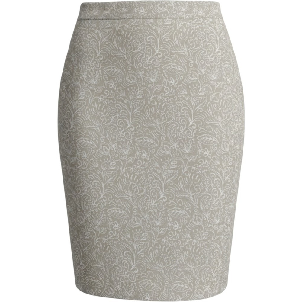 RipSkirt Hawaii Dainty Dance L Taupe Floral Wrap Pencil Skirt NWT